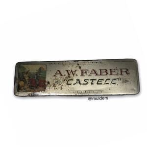 Vintage A.W. Faber Castell Tin Pencil Case